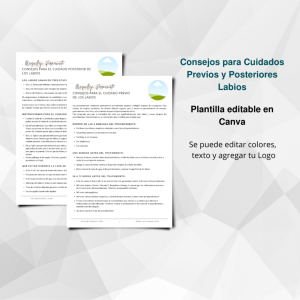 Plantilla editable consejos para cuidados de labios canva