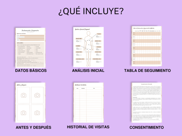 Ficha editable para tratamientos corporales canva qué incluye