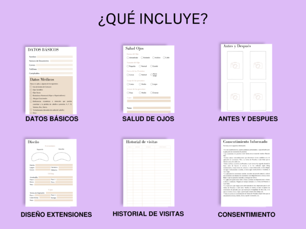 Ficha digital editable para pestañas canva qué incluye