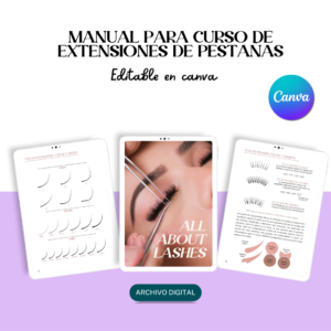 Manual para curso de extensiones de pestañas