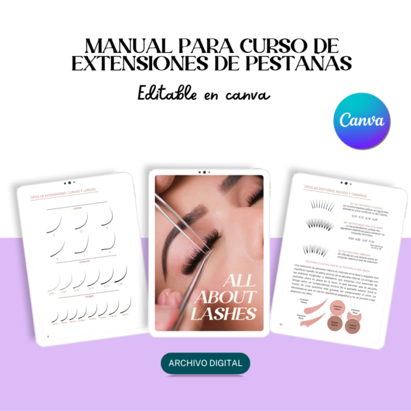 Manual para curso de extensiones de pestañas