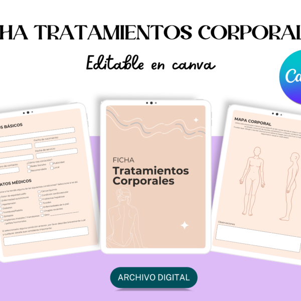 Plantilla CANVA - Ficha de Tratamientos Corporales