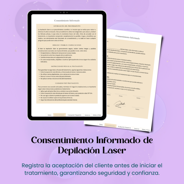 Ficha para Depilación Láser Nude - Imagen 3