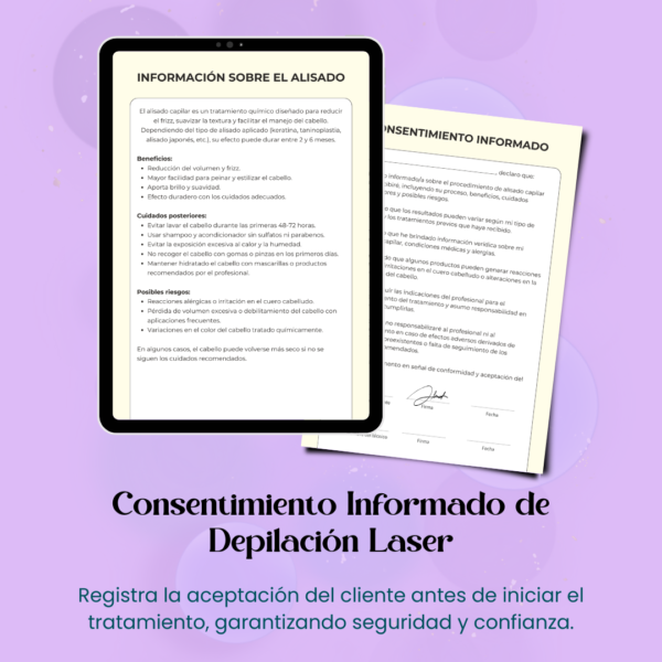 Ficha para Alisado Capilar - Imagen 3