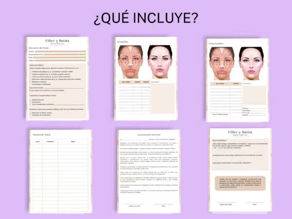 Plantilla editable CANVA - Ficha de Botox y filler - Imagen 2