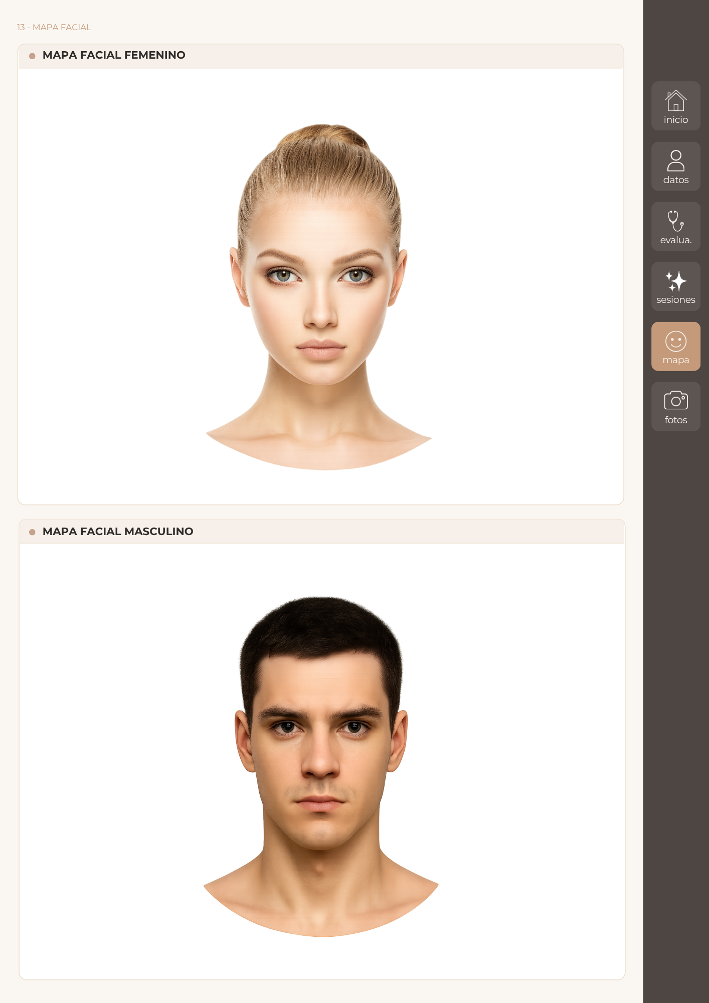 ficha digital tratamientos faciales corporales depilacion laser PDF