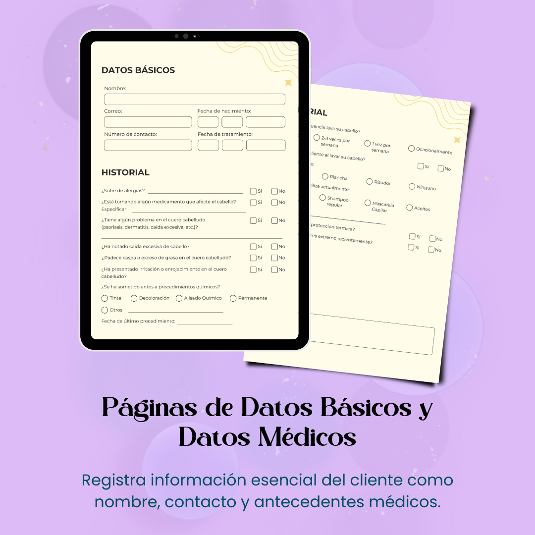 Ficha para Tratamientos Capilares - Imagen 2
