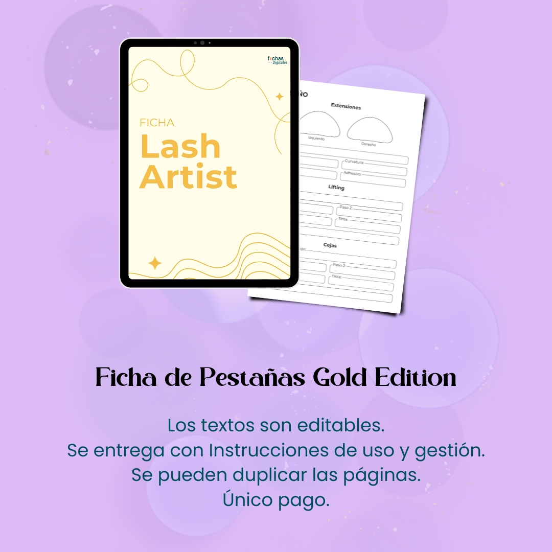 Ficha de Pestañas Gold - Imagen 5
